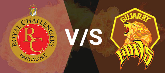 Royal Challengers Bangalore Vs Gujarat Lions