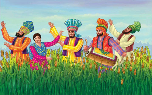 Baisakhi Hindu Festival Background Stock Vector Image & Art - Alamy