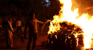 Holika Dahan is done a day before major Holi celebrations